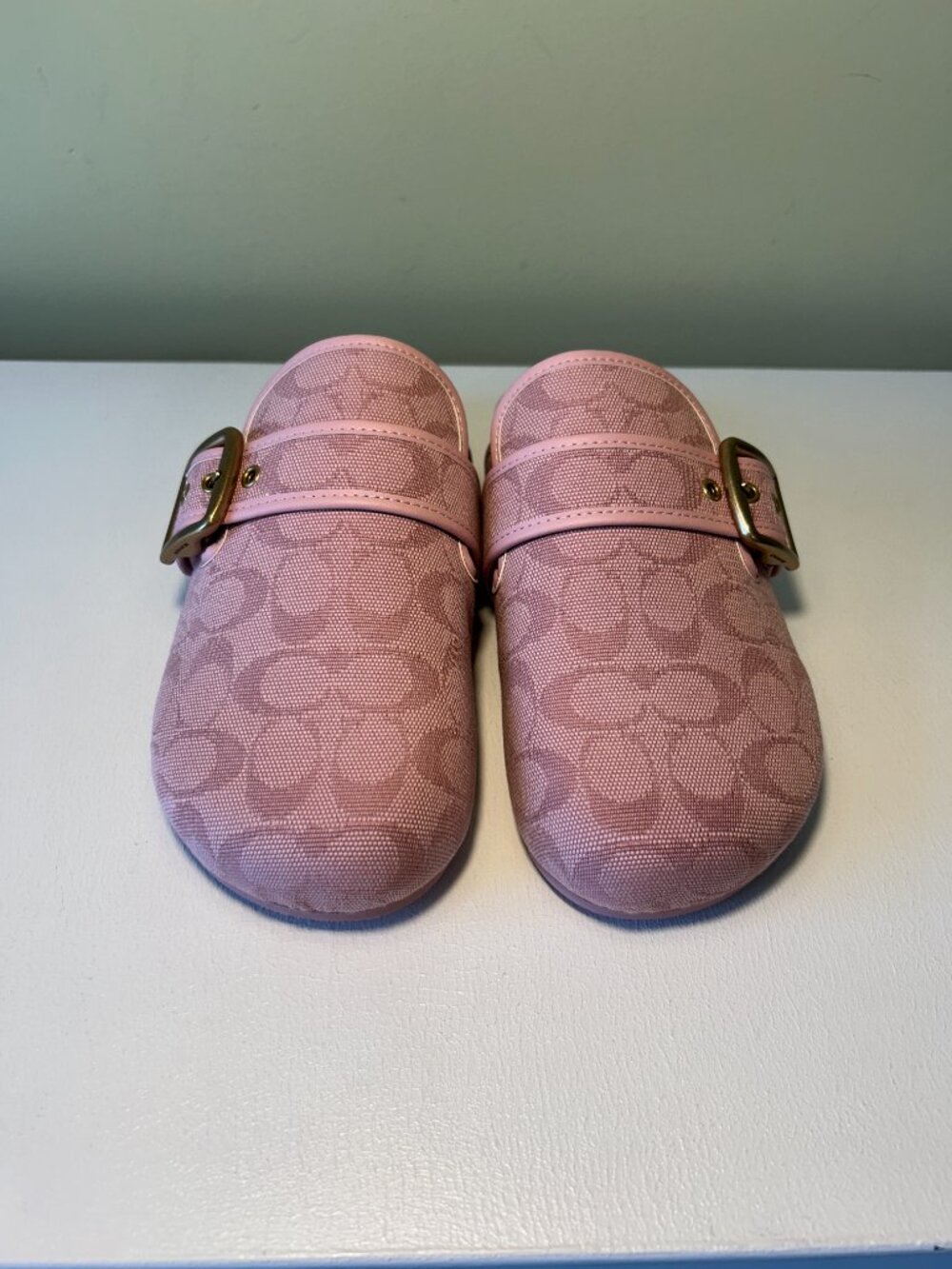 Coach Women's Archival Buckle Clog In Signature Jacquard Canvas - Picture 3 of 14